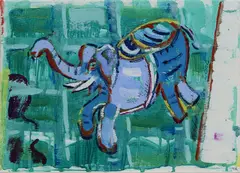 Michael Cullen, Elephant Dance, Oil on canvas