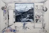 Micheal Farrell, Chez Le Bistro De La Madame De L'Autre Savoir, Mixed media