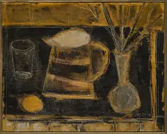 Tony O'Malley, Still Life With Vase And Lemon