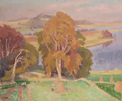 Henry Lamb, Landscape, Westmeath, Oil on board