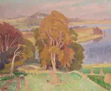 Henry Lamb, Landscape, Westmeath, Oil on board