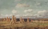 Alexander Williams, Haystacks, Oil on board