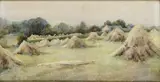 Mildred Anne Butler, Haystacks, Watercolour