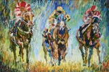 Liam O'Neill, The Final Furlong, Oil on canvas