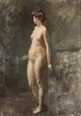 Sarah Purser, Nude Study, Oil on canvas
