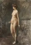 Sarah Purser, Nude Study, Oil on canvas