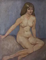 Harry Kernoff, Study Of A Nude, Oil on board