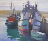 Gerald Breun, The Sisyphus, Dun Laoghaire, Oil on board