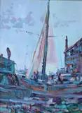 Arthur K. Maderson, Early Morning, Brittany, Oil on board