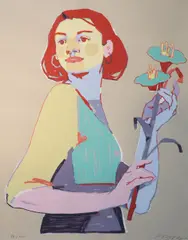 Aryz, Violeta, Hand pulled 10 colour silkscreen print