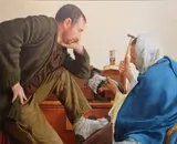 John Afflick, The Mystic Cobbler, Oil on board