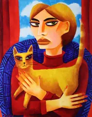 Felines by Graham Knuttel, Oil on canvas, sold Mar 2026