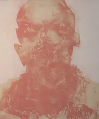 Cian McLoughlin, Tronie - Pink Head, Etching