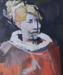 Paul Funge, Portrait Of A Woman, Oil on board