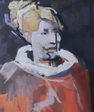 Paul Funge, Portrait Of A Woman, Oil on board