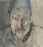 Charles Cullen, Self Portrait At 36, Mixed media
