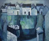 Tate Adams, Deserted Village, Oil on board