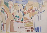 Father Jack P. Hanlon, Spa Town, Italy, Watercolour