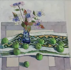 Richard Croft, Still Life, Hydrangea & Bramleys