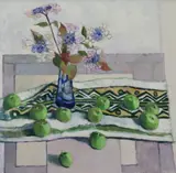 Richard Croft, Still Life, Hydrangea & Bramleys