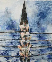 Charles Harper, Winning Race, Watercolour on Japanese paper