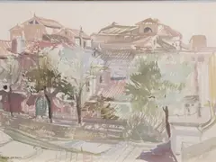 Bea Orpen, San Clemente, Rome, 1967, Gouache