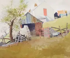 James MacIntyre, William James Stewart's Farm, Watercolour