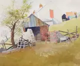 James MacIntyre, William James Stewart's Farm, Watercolour