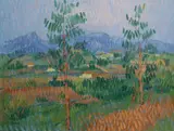 Desmond Carrick, Pine Trees On The Ridge Path, Punta Lara, Oil on canvas panel