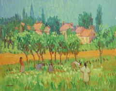 Desmond Carrick, Ivors, Oil on canvas panel