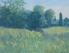 Brett McEntagart, The Tansey Field, Oil on board