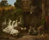 Gregor Grey, Dinner Dissenssion - A Disputed Meal, Oil on canvas