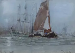 Edwin Hayes, On The Masse, Watercolour