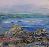 Geraldine Hone, Winter Seas, Oil on canvas