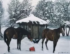 Eddie Kennedy, Horses, Oil on board