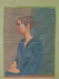 Brian Bourke, Portrait Of J, Mixed media