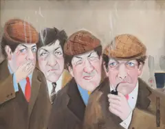 Playing With Fire by John Schwatschke, Oil on canvas, sold Mar 2026