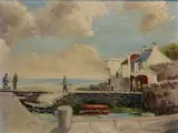 D. Campbell, Coliemore Harbour, Dalkey, Oil on canvas