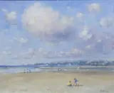 David Hone, Incoming Tide, Merrion Strand, Oil on board
