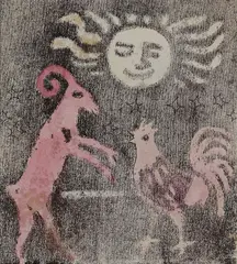 Christmas Card by Gerard Dillon, Mixed Media, sold Dec 2025