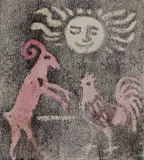 Gerard Dillon, Christmas Card, Mixed Media