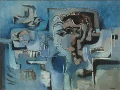 Visitor At St Gobnaits, Inisfree by Desmond Carrick, Oil on board, sold Dec 2025