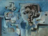 Desmond Carrick, Visitor At St Gobnaits, Inisfree, Oil on board