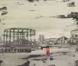 Lawson Burch, Gasworks, Oil on board