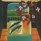 Graham Knuttel, Still Life With Fish, Oil on canvas