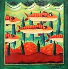Graham Knuttel, Under The Sea, Oil on board