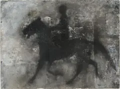 Ross Wilson, Kells Rider One, Mixed media on card