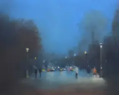 Anthony Klitz, Dusk Scene, Oil on canvas