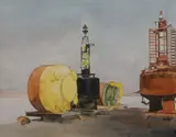 Nancy Larchet, Dun Laoghaire Bouys, Watercolour