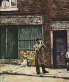 Diarmuid Boyd, The Coalman's Cry, Oil on board